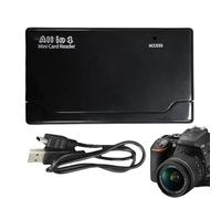 Ungtyb Card Reader, Six Slot USB Camera Adapter, Format Digital Transfer Hub, Compact Flash Drive Expansion Device pour ordinateur portable, Photographie, Travel, 2,72 x 1,5 x 0,43 in