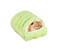 Ungtyb Cat Bed Pet Nest for Indoor Cats | Soft Plush with Not Slip Bottom, Round Donut Shape Cushion, Warm Sleeping Pad for Kittens and Small Pets Comfortable Donut Shape Design11.81x11.81x7.87 in