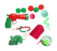 Ungtyb Cat Christmas Toys, Interactive Cat Toy Ball, Caged Mice Toy, Teeth Cleaning Cat Toy, Moving Kitten Toys, Multifunctional Cat Balls, Fetch Toy, Engaging Cat Activity Toy for Indoor Cat