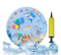 Ungtyb Cat Water Mat, Toy Pad with Animal Design, Inflatable Cooling Artifact, Thickened Splash, Play Pool for Pets, Summer Enrichment Fun Indoor Outdoor Use, 25,59 x 21,65 Inches