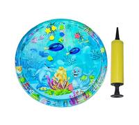 Ungtyb Cat Water Mat, Toy Pad with Animal Design, Inflatable Cooling Artifact, Thickened Splash, Play Pool for Pets, Summer Enrichment Fun Indoor Outdoor Use, 25,59 x 21,65 Inches