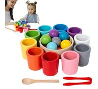 Ungtyb Color Sorting Cups, Educational Color Toys, Toddler Sorting Toy, Preschool Learning Toys with Color Sorting Cups for Kids to Improve Fine Motor Skills and Cognitive Development