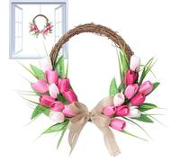 Ungtyb Couronne Printanière | Décoration Florale Artificielle,Couronne de Porte d'Entrée | pour Extérieur Intérieur Chambre Salon Mariage Fêtes