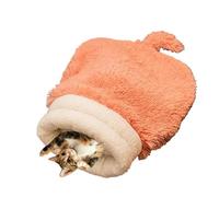 Ungtyb Cozy Design Cat Bed Cave, Self-Warming Pet Snuggle Sack Sturdy Winter Cat Bed, Decoration Cat Cave for Kittens, Indoors, Home Decoration, Sleep Time, Pink, Gray Color