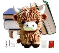 Ungtyb Crochet Kit for Beginners - 8 Inch Cow Doll Craft Set | Crochet Craft Kit for Men, Women, Hobbyists, Enthusiasts, Family Members, Friends, Coworkers, DIY Handmade Gift, Relaxing Home Activity