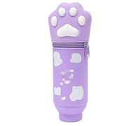 Ungtyb Cute Cat Design Pencil Pouch, Silicone Pencil Case, Multifunctional Cat Paw Pencil Case, Durable Pen Case Organizer 8,66 x 2,56 x 2,95 Inches for Kids, Boys and Girls, Student (Multicolor),