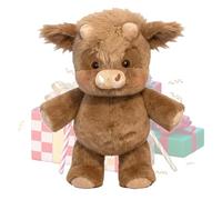 Ungtyb Cute Cattle Stuffed Animal Plush Pillow Doll - Farm Animal Cuddly Toy for Kids Girls Boys | Soft Fabric Filling Comfort Companion for Bedroom Car Nursery Travel Party Decor Hugging Use
