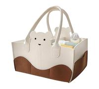 Ungtyb Diaper Tote Bag, Travel Pack Changing Table, Baby Diapers Organizer, Felt Nappy Storage Bag, Portable Diaper Organizer, Changing Table Diaper Organizer for Changing Table, Nursery, Marron,