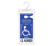 Ungtyb Disabled Parking Permit Holder, Handicap Placard Display Sleeve, Sturdy Auto Sign Protector, Clear Hunging Card Cover Cover Anti Glare Organizer for Windshield, Rearview Mirror, Garage, Tableau