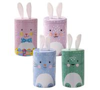 Ungtyb Easter Favor Boxes, Candy Tins, Decorative Cookie Jars, Portable Keepsake Box, Empty Chocolate Containers For Holiday Party Favors, 4.13x4.13x6.3 Inches