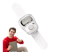 Ungtyb Electronic Counter, Finger Clicker, LCD Tally Ring, Resettable Number Trackers, Adjustable Strap Display, for Knitting, Lap Counting, Prayer, 10,16 cm Multicolore