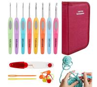 Ungtyb Ensemble de Crochets pour le Crochet,Outils de Création en Laine avec Coffret de Transport | Ensemble de Crochet | Pour la Création de Décorations Maison, la Confection de Couvertures, les