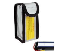 Ungtyb Fireproof Battery Storage Bag, Battery Safety Pouch, Lightweight Sturdy Fire Organizer, Charging Portable Case, Wear Protective Pouch for Travel, Indoor, Home, multicolore, 125x64x50mm, Se