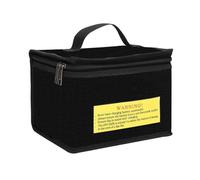 Ungtyb Fireproof Battery Storage Bag, Flame Retardant Battery Organizer Case, Conteneur with Layers, Lightweight Fire Resistant, Storage Pouch for Safety, Lithium Batteries, 21,5 cm, Single Attribute,