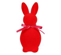 Ungtyb Flocked Easter Bunny, Spring Decor Rabbits Figurine, Soft Velvet Bunny Statue for Table Centerpiece, Desk Decor, Home Decoration, Holiday Party Supplies And Favors, 1 pièce
