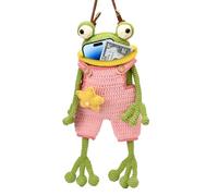 Ungtyb Frog Purse - Crochet Cute Cartoon Cell Phone Pouch | Women’s Sling Wallet Decor for Travel, Teen Girls, Hiking, Gym, Running, Summer, Passport, Outdoors Everyday Use