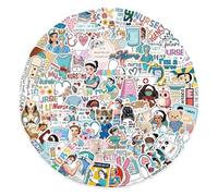 Ungtyb Funny Nurse Stickers, 100-Pack Medical Decals, Waterproof Vinyl Designs, Sturdy Humor Themed Labels for All Gender, Students, Coworkers, Water Bottles, Laptops, Lunch Boxes, Guitars, Graduation
