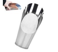 Ungtyb Garden Scoop, Planting Trowel, Stainless Steel Tool, Ergonomic Handle Lightweight Design Silver for Vegetable Beds and Home Gardens, 6.89x2.83 inches