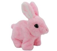 Ungtyb Interactive Plush Bunny, réaliste, jouet électronique, hopping and Ear-Wiggling Stuffed Pet, Soft Twitching Bunny Figure for Boys Girls Kids Gift Playtime Home Fun Use 6,3 x 3,54 x 6,3 in