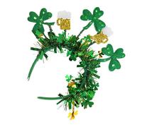 Ungtyb Irish Holiday Hairband, Green Bowler Headband, Patrick's Day Hairband, Costume Hair Accessories, Green Irish Headband with bowler hat design, perfect for St Patrick's Day celebrations, holiday