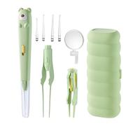 Ungtyb Kit de nettoyage des oreilles | Cuillère portable pour le cérumen - Kit de nettoyage d'oreille LED | Pour, hommes, garçons, filles, adolescents, maison, voyage, camping