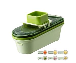 Ungtyb Kitchen Chopper, Vegetable Cutter, Multifunctional Time Saving, Fruit Slicer, Shredder and Vegetable Cutter Set with Six Blades for Efficient Food Prep, 11,14 x 4,61 x 6,18 in