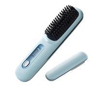Ungtyb Lisseur Sans Fil,Brosse Lisseuse Sans Fil - Peigne Céramique avec Affichage LED 3 Réglages de Température pour Usage sur Cheveux Humides et Secs Salon Maison Plage