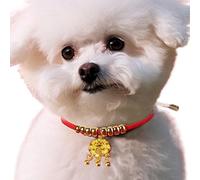 Ungtyb Longevity Lock Dog Collar, Collier de Cou pour Animaux de Compagnie, Collier de Cou Chanceux Rouge, Rouge, Chanceux Rouge Chinois Nouvel an Animal Featuring a Ornement