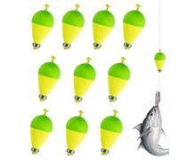 Ungtyb Lot de Flotteurs et Bouchons de Pêche | Lot de 10 Lièges Flottants Lestés,Flotteurs pour Truite | pour La Pêche du Silure Et du Bar en Piscine Extérieure en Eau Douce Depuis Un Bateau en