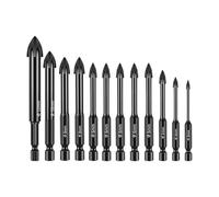 Ungtyb Masonry Drill Bit Set, Alloy Carbide Tool Kit, High-Density Precision Bits for Cement Ceramic Glass Metal Wall Wood Drilling Projects, Professional Multipurpose Use 3-12mm