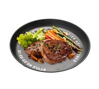 Ungtyb Metal Plates for Eating, Safe Portable Outdoor Dinnerware with Soft Touch, durables Plates for Adults and Kids, Ideal for Patio, Camping, Travel, Snack Time, and Family Meals