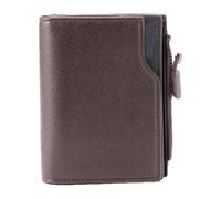 Ungtyb Money Wallets, Card Wallet Men, Compact Card Case with Zipper Pocket, PU Leather Men Wallet, Wallet for Present, Indoor, Outdoor, Travel, 12 x 10 x 2 cm, Black, Coffee Color