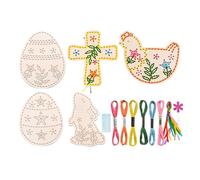 Ungtyb Needle and Thread Kit - Interactive Crafts with Thread | Easter Bunny Hand Embroidery Kit for Women, Teen Girls, Boys, Family, Home, School, Travel, Picnic, Birthday, Spring Holiday DIY Craft
