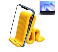 Ungtyb Phone Stand Desk - Wave Shape Smartphone Mount for Stable Hands Free Viewing | ABS Acrylic Non Slip Base Adjustable Angle Rotating Slot Compatible Mobile Tablet Home Office Kitchen Bedroom