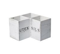 Ungtyb Porte-ustensiles pour comptoir de cuisine | Récipient de rangement en bois | Porte-spatule pour comptoir, pour argenterie, cuillères, fourchettes, couverts, baguettes, serviettes, comptoir