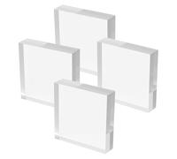 Ungtyb Présentoir en Bloc d'Acrylique,4 Pièces Cube Rehausseur Porte-Vitrine | Blocs En Acrylique Pour Exposition | Pour Ornements, Parfums, Bagues, Collections, Artisanat, Souvenirs, Cristaux et
