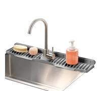 Ungtyb Protecteurs d'évier pour évier de cuisine - 70 cm - En silicone incliné à 15 degrés - Tapis auto-drainant rapide - Pour maison, salle de bain, restaurant, comptoir, sous-évier, camping-car