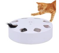 Ungtyb Rechargeable Automatic Cat Toy, Interactive Cat Game, Cat Exercise Toy, Rechargeable Cat Toy with Safe, and Durable Construction 7.87x7.87x2.76 inches for Kittens (1 Piece)
