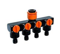 Ungtyb Répartiteur de tuyau, répartiteur de tuyau à 4 voies - Distributeur d'eau étanche pour camping, agriculture, paysage, jardin, pelouse, jardin, cour, extérieur RV égout