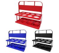 Ungtyb Reusable Beer Carrier, Beverage Crate, Resilient, Beer Bottle Holder, Foldable 8 Pack Carrier with Handle for Easy Transport and Storage, 15,75 x 8,66 x 13,78 in, Bleu, riferimento Alla