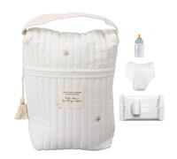 Ungtyb Sac à langer portable multifonction, sac à couches de dessin animé, pochette de rangement pour couches 36 x 28 x 8 cm pour intérieur, extérieur, voyages, cadeau, couleur blanche, Étoile, Refer