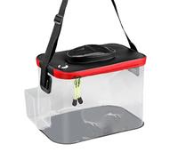 Ungtyb Seau à poisson pliable, seau transparent de protection des poissons - Sac de pêche en plein air, sac de pêche pour le camping, les leurres vivants, seau de 20 l, sac de pêche pour l'extérieur
