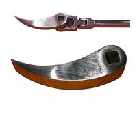 Ungtyb Sleek Design Crowbar Adapter Tool, Ratcheting Leverage Crowbar heads, Sturdy Angle Crowbar Adapter, Compact Pry Bar Tool Adapter 3.75x0.6 Inches for Tight Spaces, Repair, Orange, Silver Color