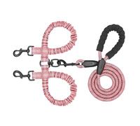Ungtyb Small Dog Traction Rope, Adjustable Puppy Lead, Shock Absorbing Bungee, Durabled Comfortable Design Perfect for Hiking, Camping, and Walking, 77.17 inches