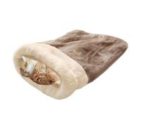 Ungtyb Soft Cat Sleeping Bag, Plush Pet Sleeping Bag, Cozy Warm Cat Bed, Plush Cat Sack with Versatile Bed Cave Design 15.75 x 21.65 inches for Kittens, Puppies, and Pets (1 Piece)