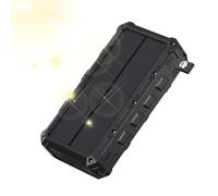 Ungtyb Solaire Powerbank, chargeur à main, pliable étanche, design intégré, intégré à LED, batterie de secours hors grille, batterie de secours pour camping, pêche à domicile, 6,54 x 3,35 x 1,38 cm