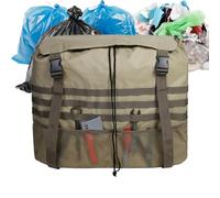 Ungtyb Spare Tire Trash Bag, Large Capacity Cargo Storage Pouch, Heavy Duty Rear Tire Organizer, Perfect for Vehicle Trip, Car, Offroad Truck, Rv, Road Travel, Camping, Hiking, 58 x 18 x 60 cm Black