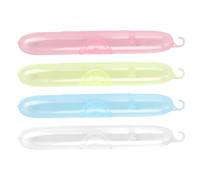 Ungtyb Toothbrush Travel Case, Toothbrush Covers for Travel, Protective Hygiene Organizer, Portable Storage Box for Bathroom, Business Trip, Vacation, Outing Use, Multicolor, 4 Pieces