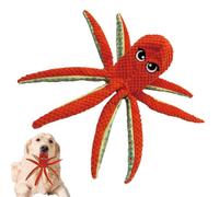 Ungtyb Tough Dog Toys, Octopus Chew Toy, Dog Teeth Cleaner, Soft Chewing Doll with Built in Tooth Cleaning Features for Puppies and Small Dogs, 12.99x3.94 inches