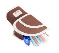 Ungtyb Trousse à crayons télescopique sur pied, marron, Reportez-vous à la | Pochette porte-stylo pour étudiants, écrivains, enfants, adolescents, collectionneurs, artistes, études, maison, bureau